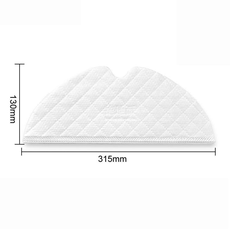 Triangular mop cloth pad, quilted, size 315 x 130 mm