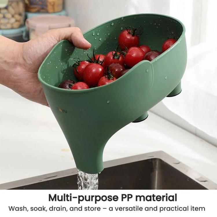 YanYU Multi-Purpose Kitchen Storage Elephant Drain Basket Household Fruit Vegetable Basket
