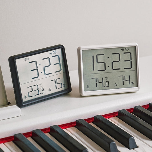 8218 Thin and Light Magnetic Wall-mounted LCD Temperature Electronic Digital Clock