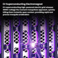 Electric mosquito killer lamp interior grid with bright purple light and metal bars