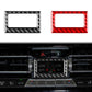 Carbon-fiber style air-con temperature display frame stickers, black and red