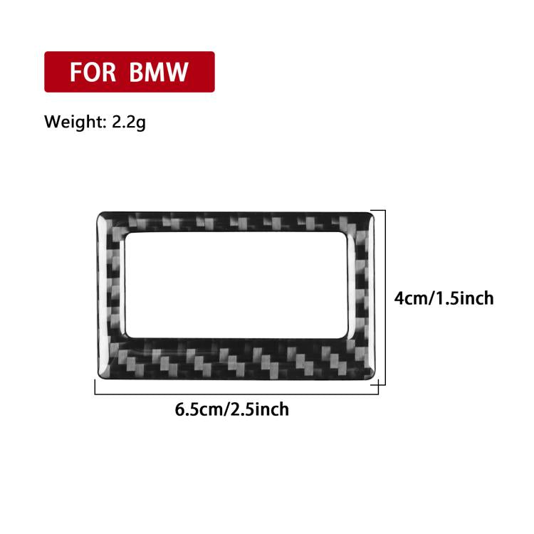 Black carbon-fiber style air-con temperature display frame sticker, 6.5 x 4 cm