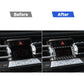 Installed black carbon-fiber style air-con temperature display frame sticker