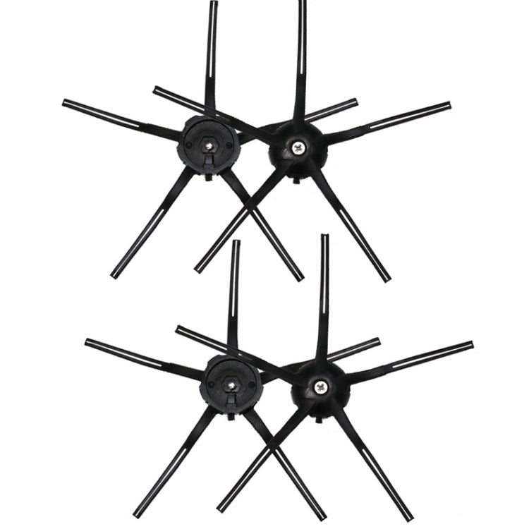 Black side brush set with two dual-armed brush modules