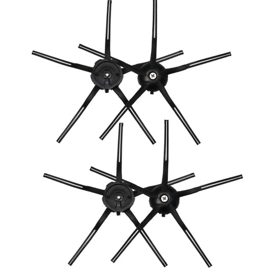 For Roborock S7 / T7S / T7S Plus G10, 4pcs Black Side Brush, 4pcs White Side Brush, 1pc Main Brush Cover