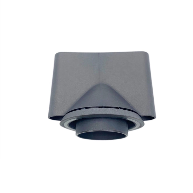Dyson hair dryer anti-flying nozzle attachment, front view of gray diffuser cone