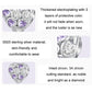 Close-up of heart-shaped silver bracelet bead with purple and clear zirconia stones