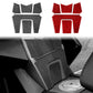 Carbon-fiber fuel tank surround decals shown in black and red color options