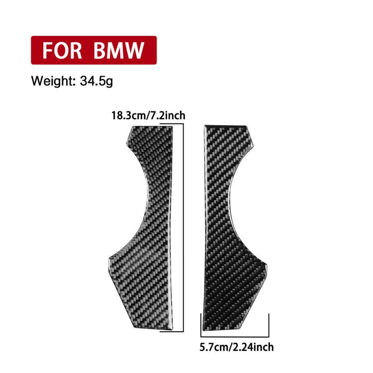 Fuel tank side sticker set with carbon-fiber patterned two side pieces
