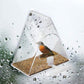 Acrylic Bird Cage Transparent Pet Box Triangle Bird Feeder, Triangle