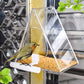 Acrylic Bird Cage Transparent Pet Box Triangle Bird Feeder, Triangle