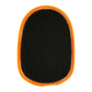 Oval black foam vacuum filter with orange border