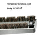 Brush bar with dense bristle rows inside a gray housing