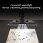 Carpet floor brush head with built-in LED spotlight and rotating brush roller