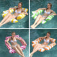 4-tube PVC Inflatable Foldable Floating Row Summer Swimming Pool Water Hammock