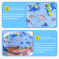 Shark water play mat close-up showing sea animal print inside inflatable ring