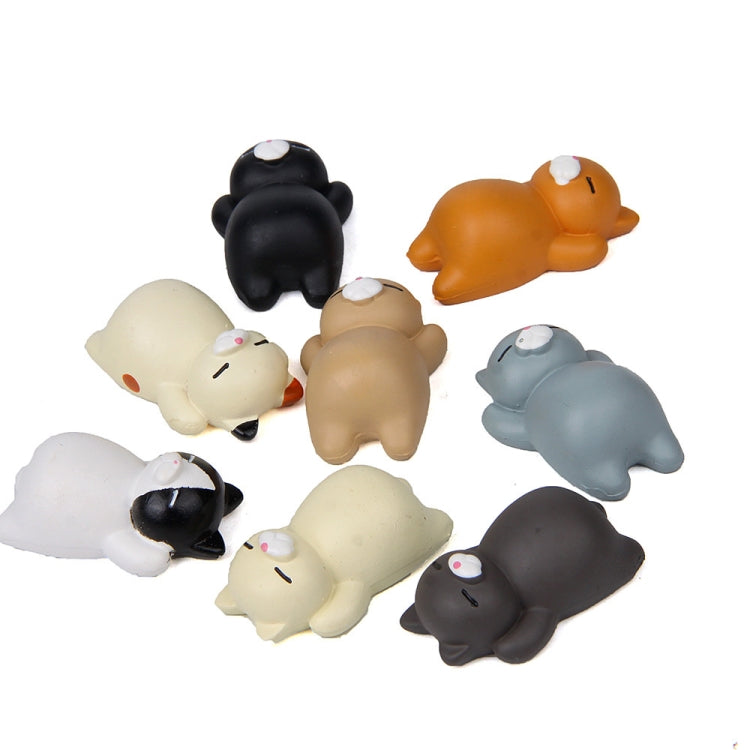 Cartoon cat resin fridge magnets in multiple colors, set of six standing figures.