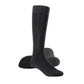 Single long black diving sock with textured non-slip sole on the flat foot
