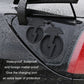 Black silicone charging port dustproof cover installed on car, water-bead surface