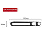 Carbon fiber glove box handle trim sticker set with oval cutouts