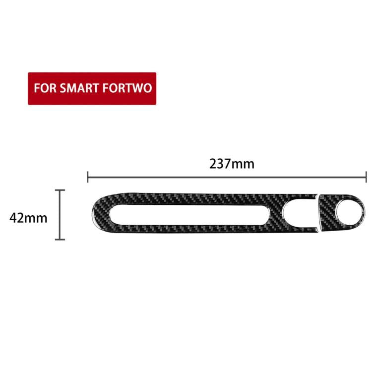 Carbon fiber glove box handle trim sticker set with oval cutouts
