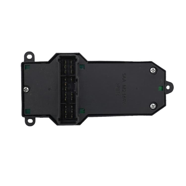Window switch module with connector pins on black housing plate