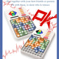 Electronic tangram puzzle game with two boards and colorful puzzle pieces