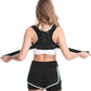 Back view of black posture corrector with center panel and wide adjustable back straps
