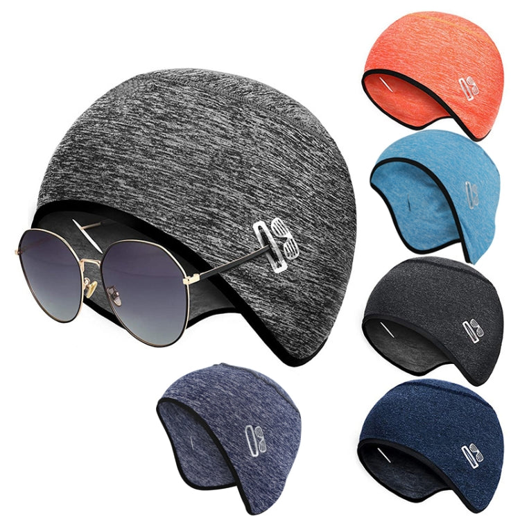 Grey winter ear-hat skull cap with cactus logo, shown with multiple color options
