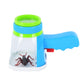 Blue handle magnifying insect viewer with clear chamber and green rim