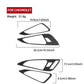 Black carbon-fiber door handle sticker set, 4-piece with size markings
