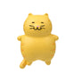 Yellow 3D cat magnet sticker with whiskers and pink nose