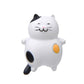 White 3D cat magnet sticker with black ears and orange eye spot