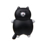 Black 3D cat magnet sticker with white whiskers and pink nose