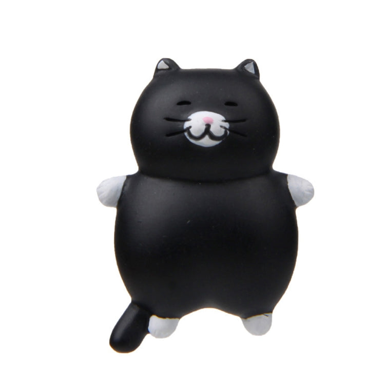Black 3D cat magnet sticker with white whiskers and pink nose
