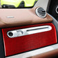 Car glove box sticker insert with red carbon-fiber pattern