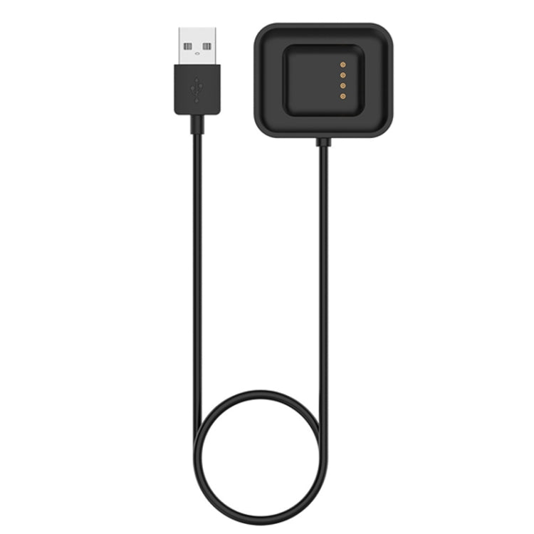 Smart watch charging cable with black dock base and 1m USB connector cable