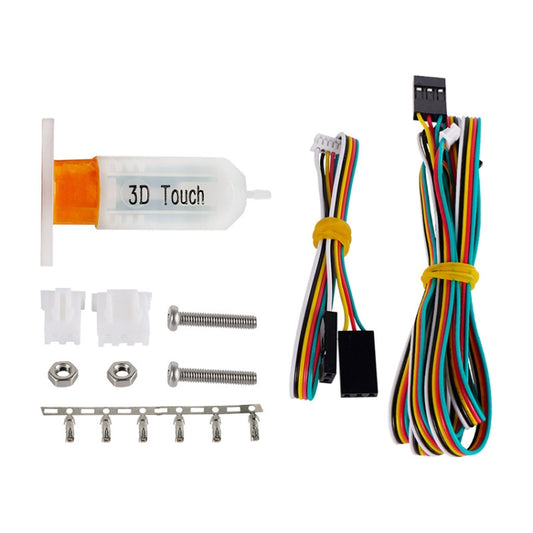 3D printer touch auto leveling sensor kit with wiring, connectors, and mounting parts