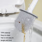 Soft rubber toilet brush head with dense stud bristles for easy cleaning