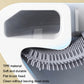 Toilet bowl cleaning brush with flat rubber head and soft bristles for full contact