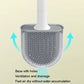 Toilet brush head with perforated base for ventilation and drainage during drying