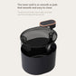 Open black automatic pet water fountain with top module and outlet