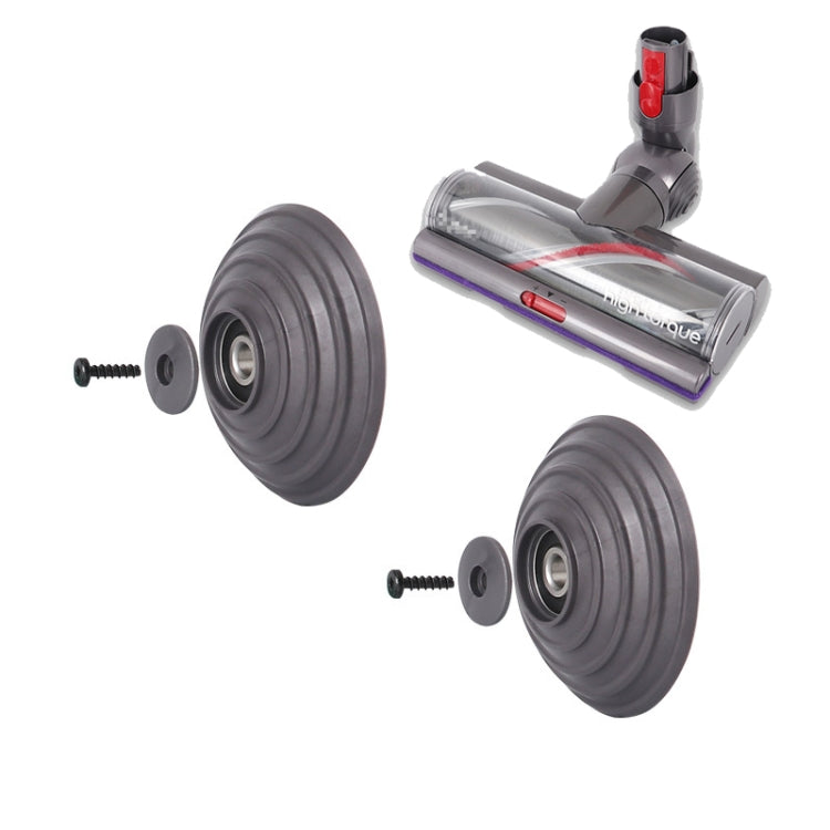 Vacuum V-ball wheels and screws for high-torque suction head, gray rubber wheels