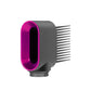 Wide-toothed comb nozzle attachment with magenta oval opening, gray housing, and tines