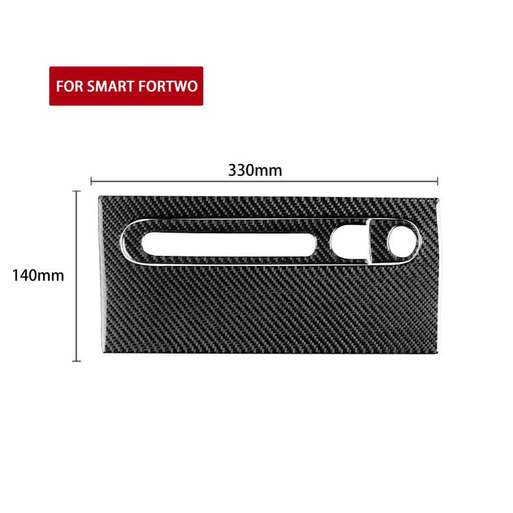 Glove box trim sticker set, black carbon fiber; size 330mm by 140mm