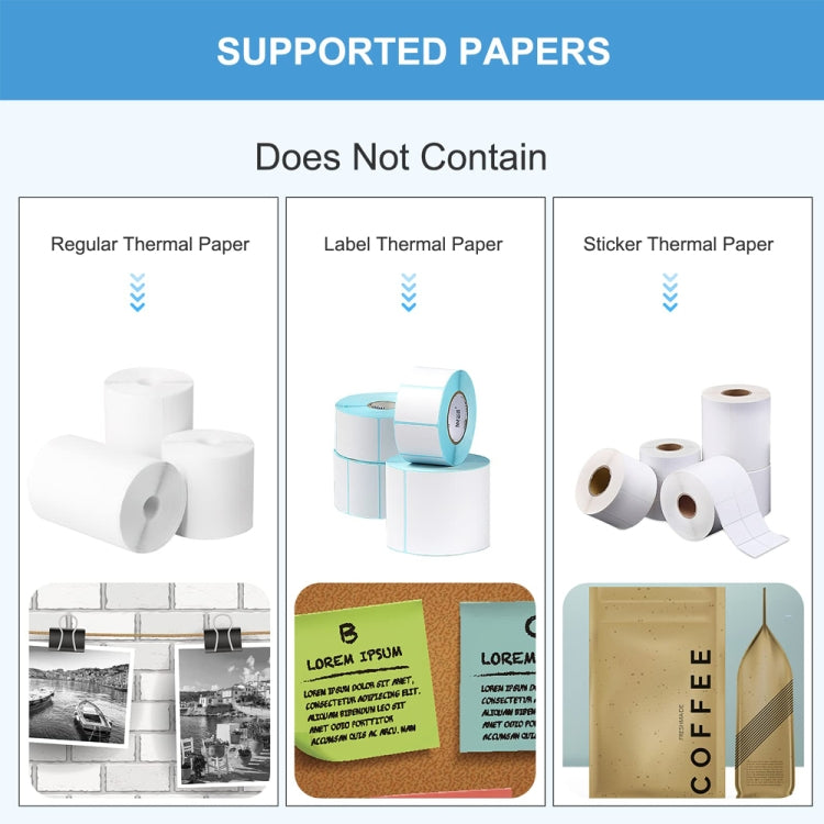 C17 Bluetooth Pocket Mini Label Printer Inkless Thermal Printer Wireless Photo Printer, White, Pink, Blue