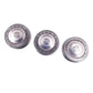 Three shaver blade foil discs with ribbed edges and CLOSECUT logo