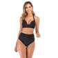 Lace-Up Halter Backless High-Waisted Swimsuit Split Printed Bikini Swimsuit, S, M, L, XL, XXL, XXXL