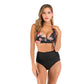 Lace-Up Halter Backless High-Waisted Swimsuit Split Printed Bikini Swimsuit, S, M, L, XL, XXL, XXXL