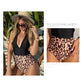 Summer One-piece Backless Lace-Up Ladies Swimsuit Floral-print Halter Bikini, S, M, L, XL